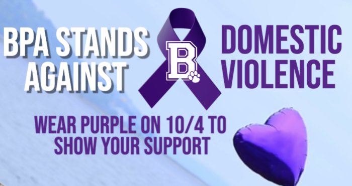 Wear Purple to show your support in stopping domestic violence